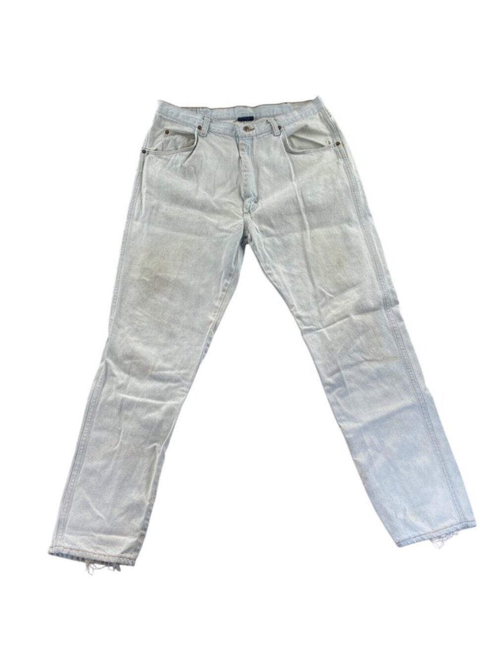 Route 66 Mens Jeans Size 36x32 Blue Light Denim Regular Fit Distressed Straight